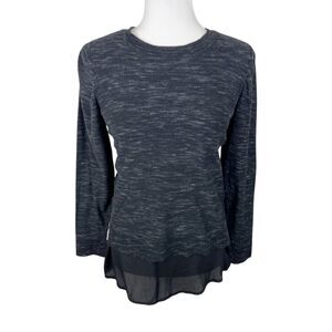 Dex Sweater Criss Cross Tie Back Women Small Crew Pullover Lagenlook Top
